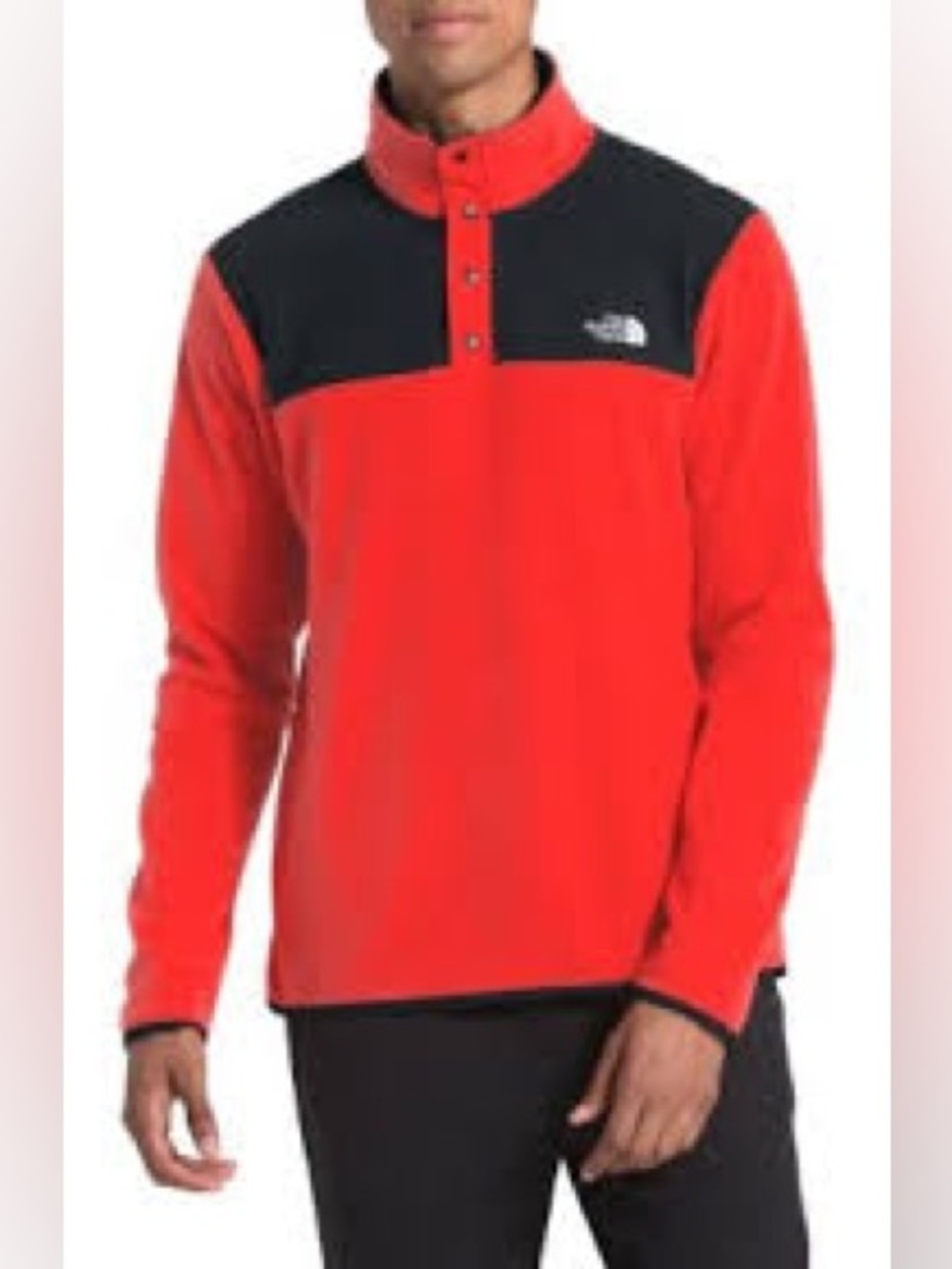 The North Face Red and Black Men's Fleece Jacket